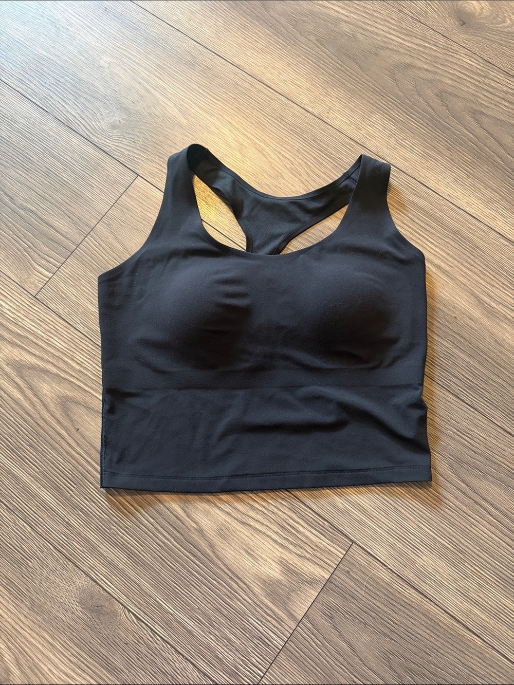 All In Motion Black Racerback Longline Bra / Cropped Tank